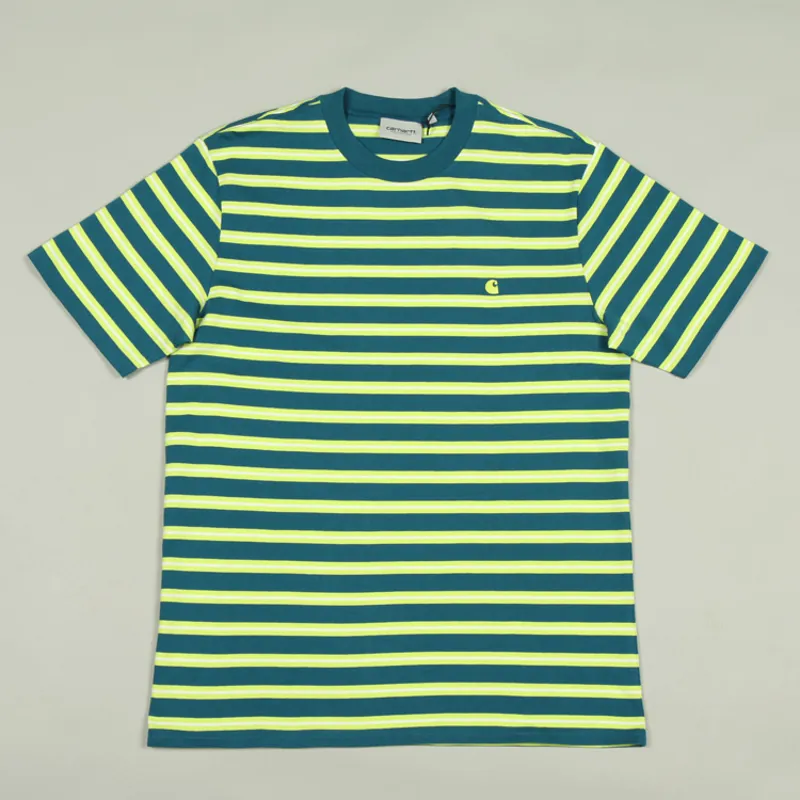 Carhartt WIP Oakland T-Shirt - Moody Blue/Lime